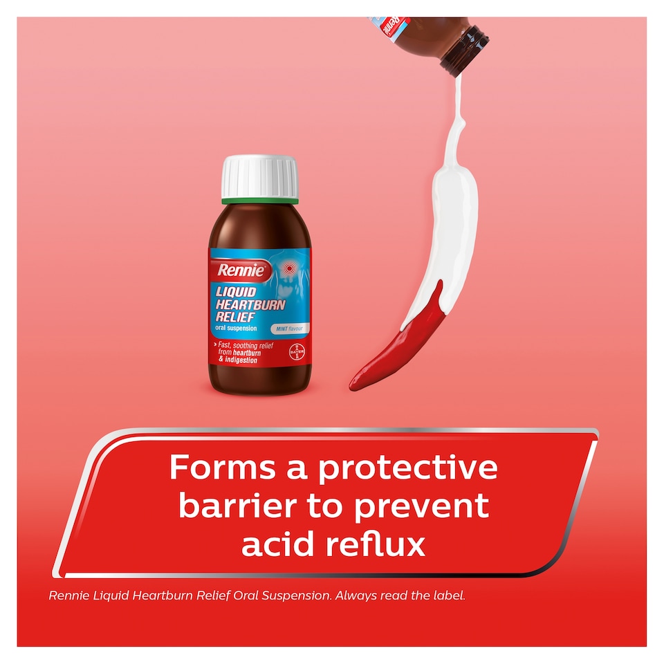 image 1 of Rennie Liquid Heartburn & Indigestion Relief - Peppermint Flavour 250ml