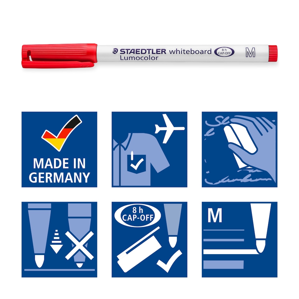 image 1 of Staedtler Whiteboard Markers 6 Pack