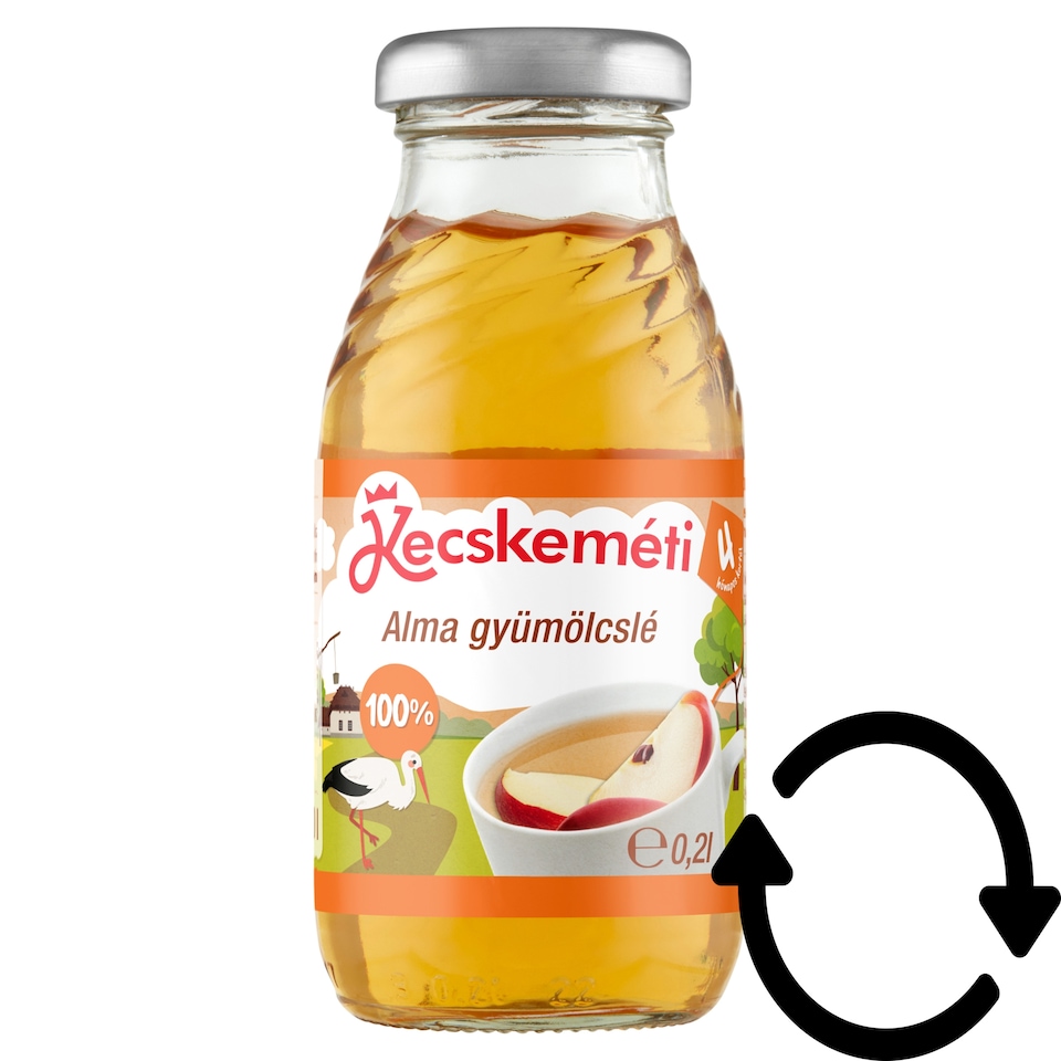 Kecskeméti 100% alma gyümölcslé bébiital 4 hónapos kortól 0,2 l