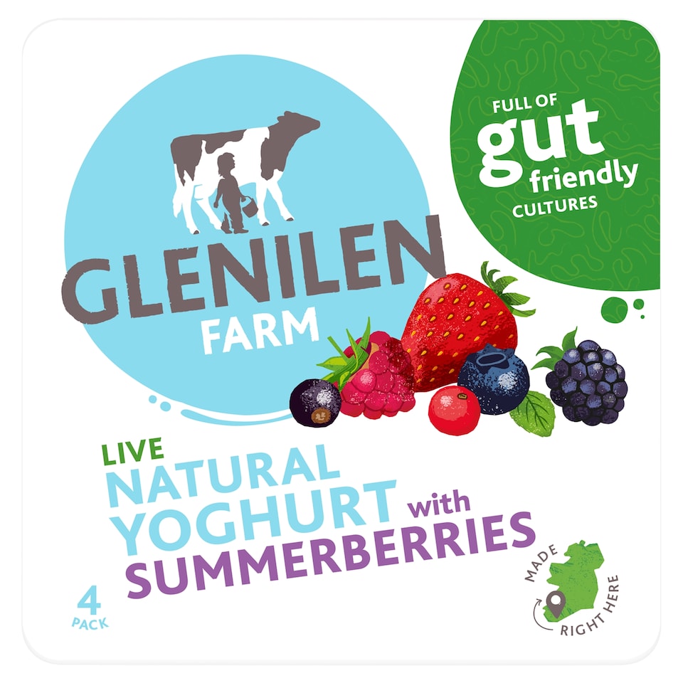 Glenilen Farm Summerberries& Natural Yoghurt 4X125g