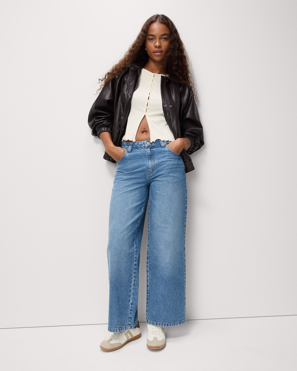image 1 of OH ME OH MY Wide Leg Jeans in Blue