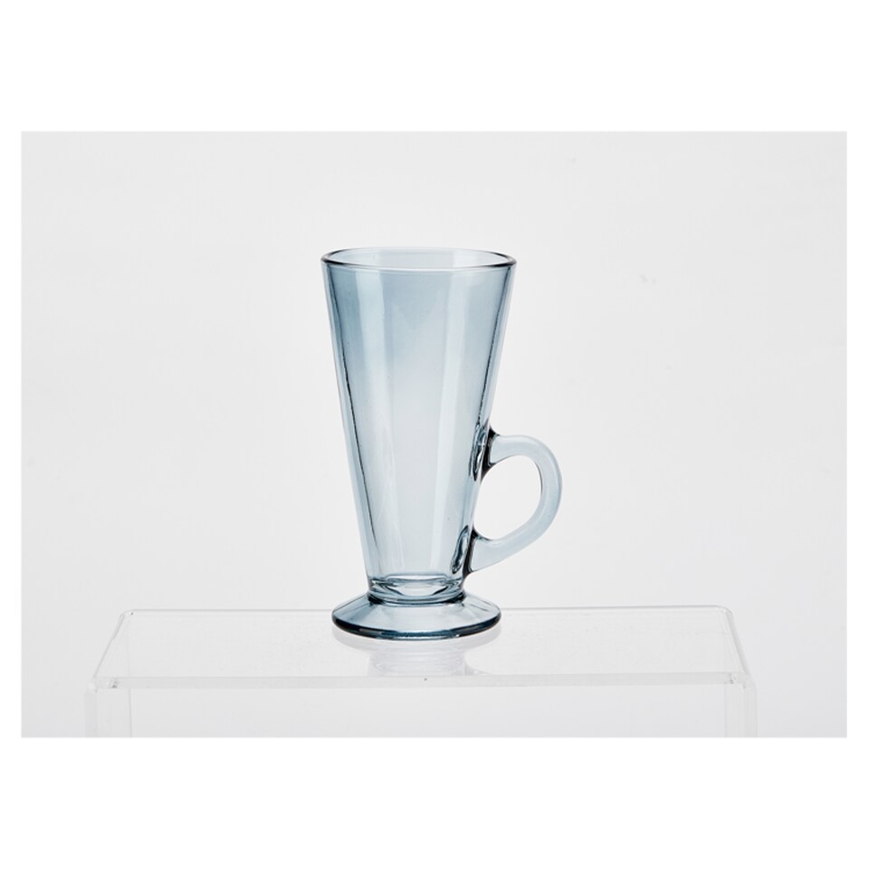 Tesco Blue Smoke Glass Latte Mug