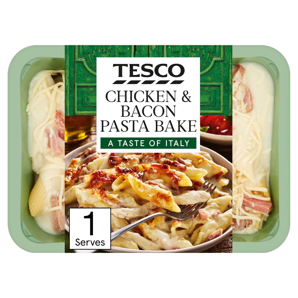 Tesco Italian Kitchen Chicken & Bacon Pasta Bake 450G Tesco Groceries