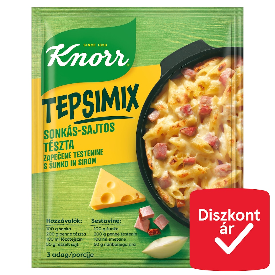 Knorr Tepsimix sonkás-sajtos tészta alap 42 g 