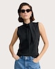 image 1 of F&F Tie Neck Top in Grey