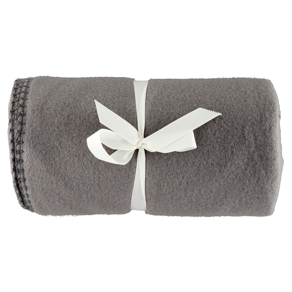 Tesco Fleece Throw Dark Grey