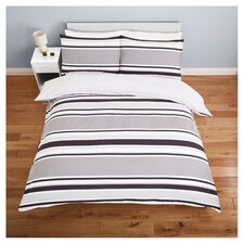 Tesco Black Linear Stripe Duvet Set King