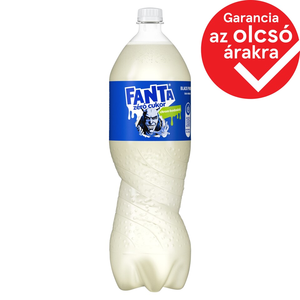 Fanta zéró cukor citrom- és bodzaízű energiamentes szénsavas üdítőital édesítőszerekkel 1,75 l