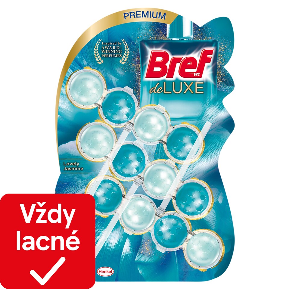 Bref DeLuxe Lovely Jasmine Solid Toilet Block 3 x 50 g