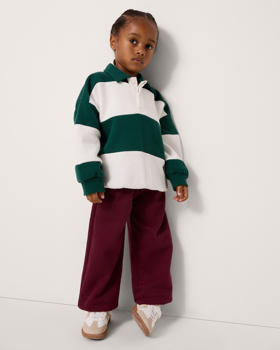 image 1 of F&F Boys Cotton Rich Joggers in Burgundy