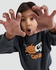 image 1 of F&F Boys Cotton Rich The Boo Crew Print Sweatshirt in Grey