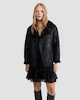 image 1 of F&F Faux Shearling Lined Aviator Jacket in Black