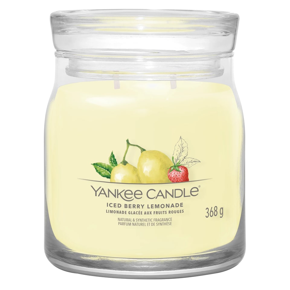 image 1 of Yankee Candle Signature Iced Berry Lemonade Medium Candle 368g