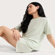 F&F Waffle Textured Pyjama Set in Green