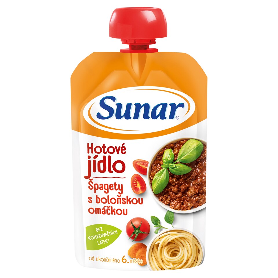 Sunar príkrm špagety s boloňskou omáčkou 6m+, 120 g