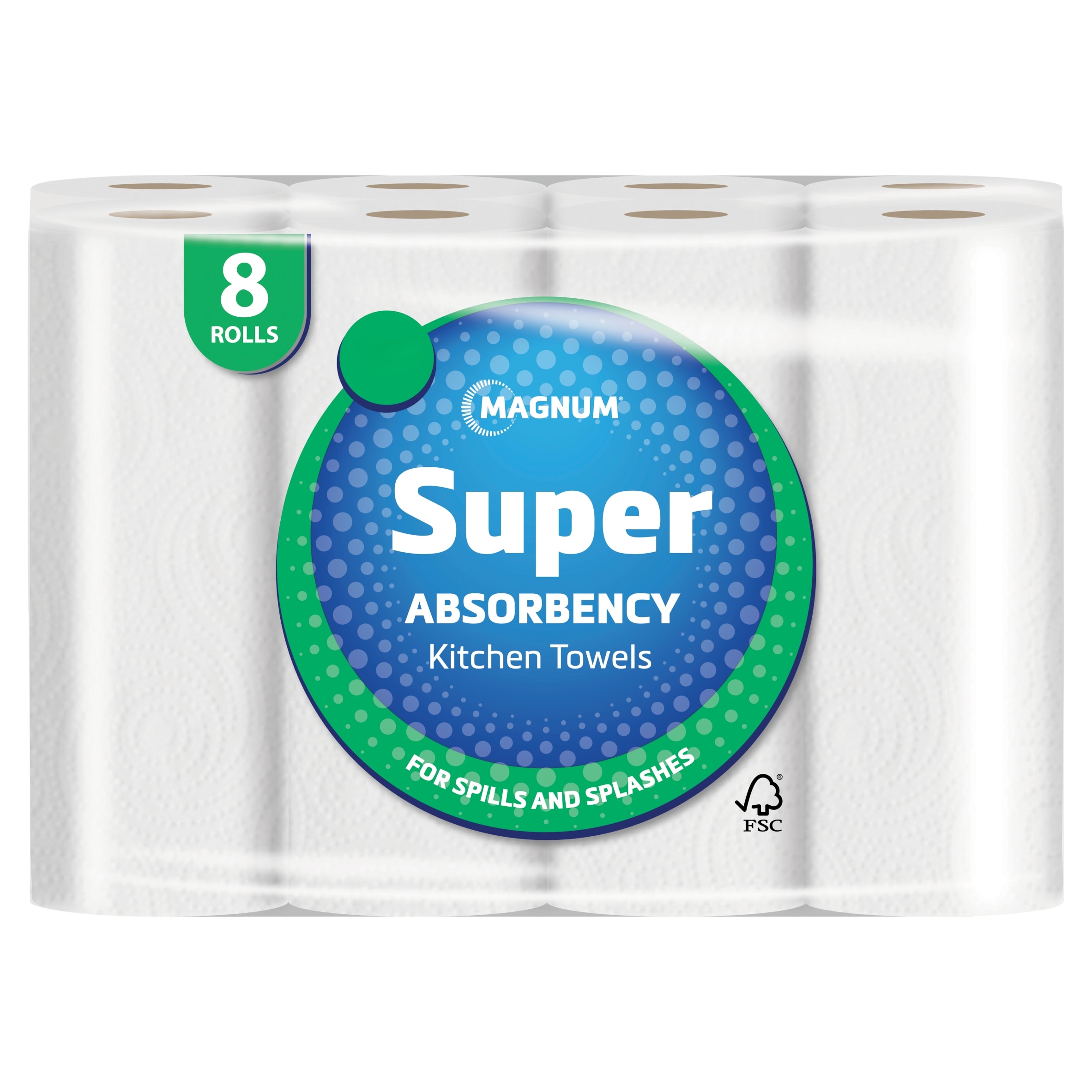 Magnum Super Absorbency Kitchen Towels 8 Rolls