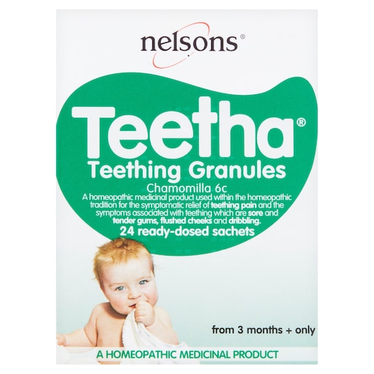 Nelson Teetha Teething Granules 24 Sachets Tesco Groceries