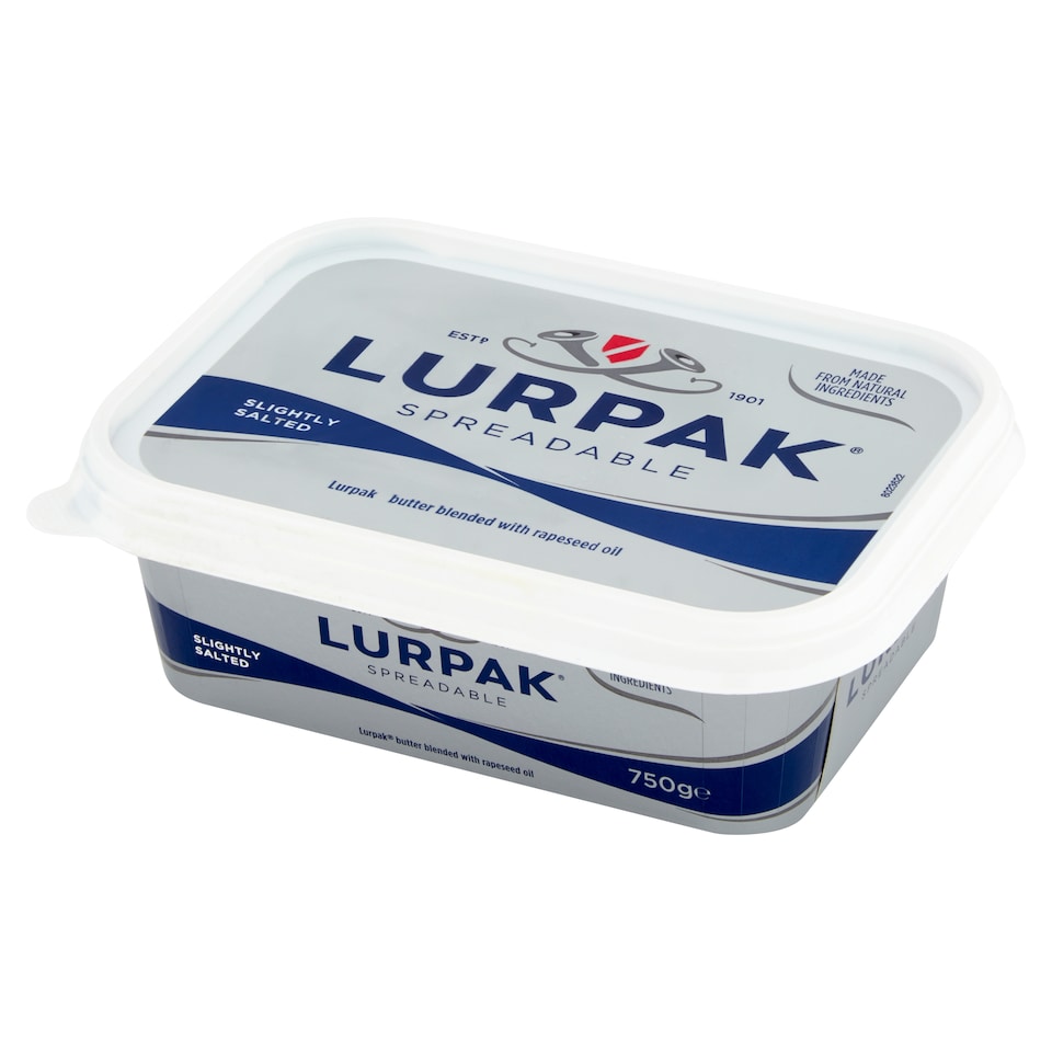 image 1 of Lurpak Slightly Salted Spreadable Blend of Butter and Rapeseed Oil 750g