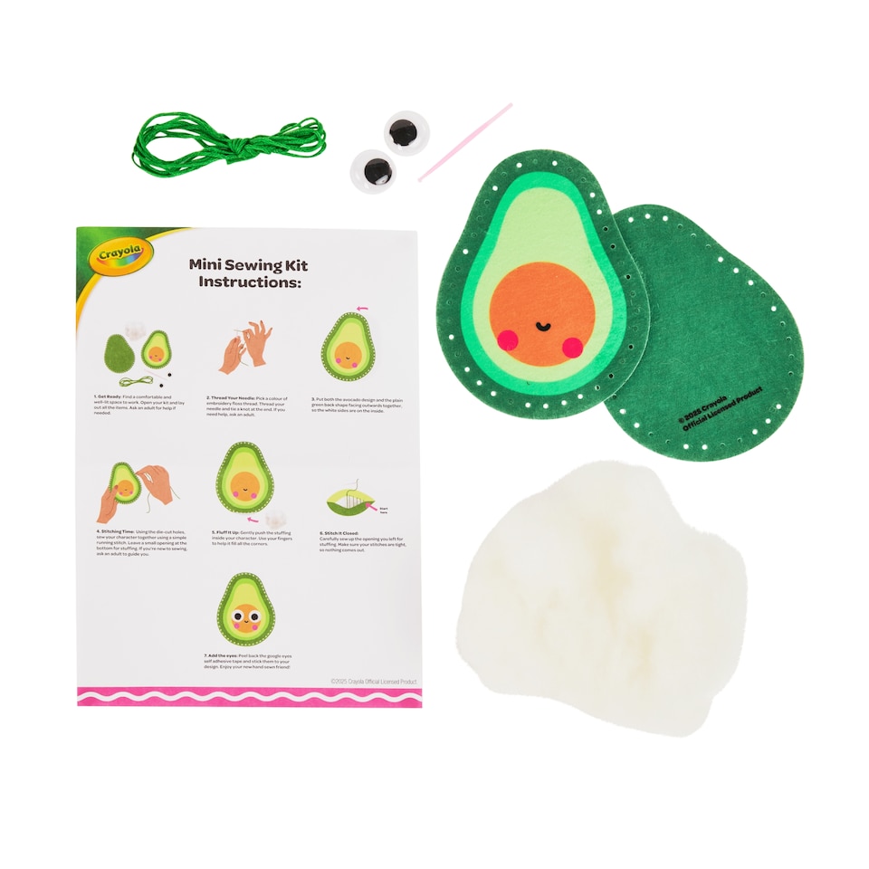 image 1 of Crayola Mini Sewing Kit Foodie Friends