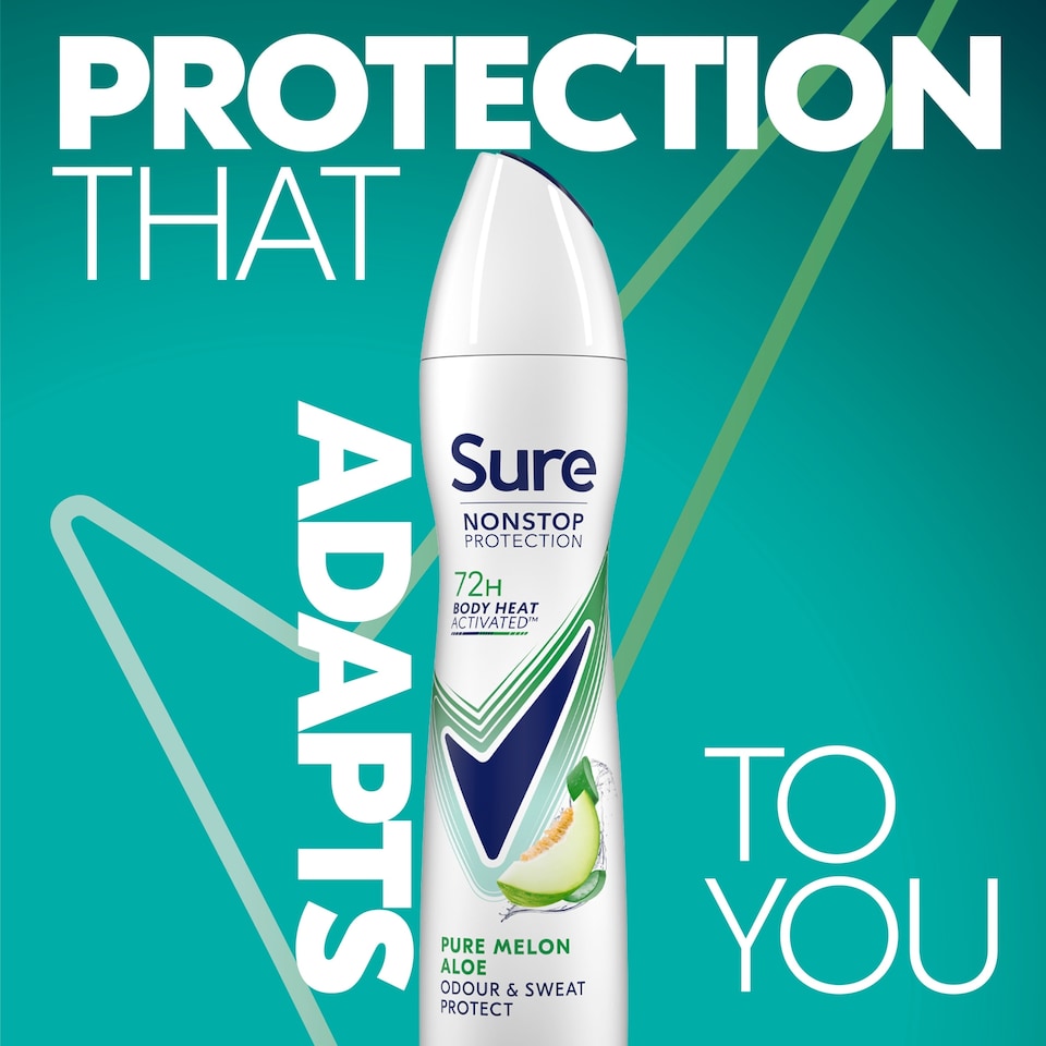image 1 of Sure Women Pure Melon Aloe 72h Nonstop Protection Antiperspirant Deodorant 250ml