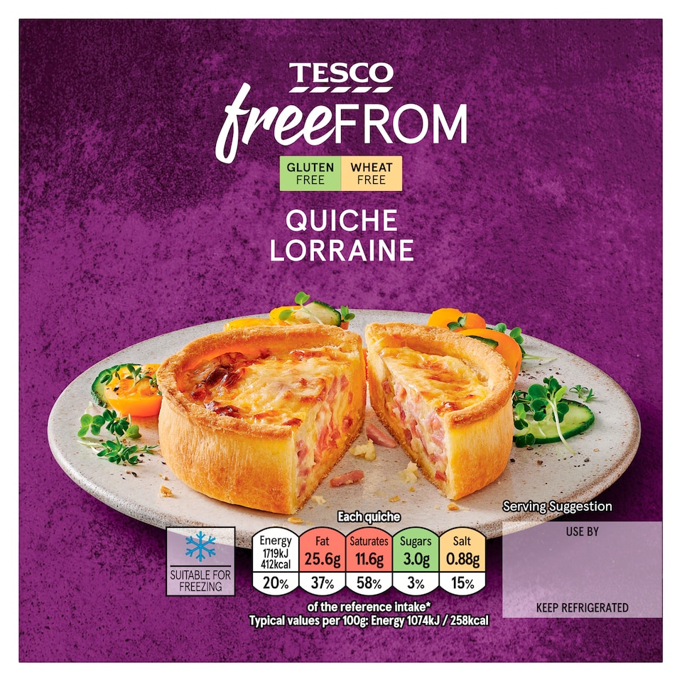 Tesco Free From Quiche Lorraine 160G