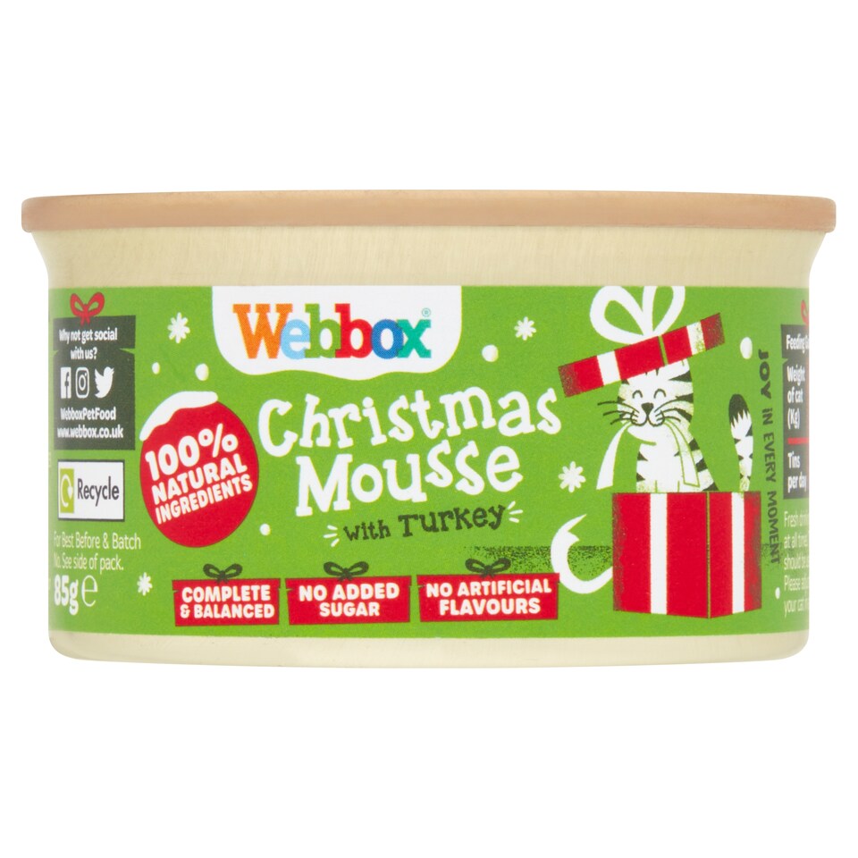 Webbox Christmas Mousse with Turkey Cat food 85g