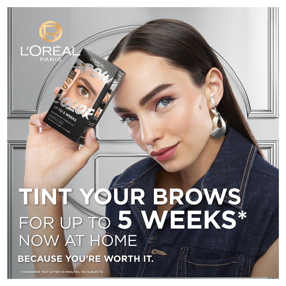 image 1 of L'Oreal Paris Semi-Permanent Eyebrow Tint 1.0 Black