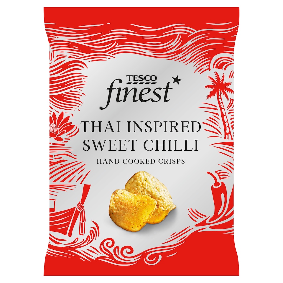 Tesco Finest Thai Inspired Sweet Chilli Handcooked Crisps 150g