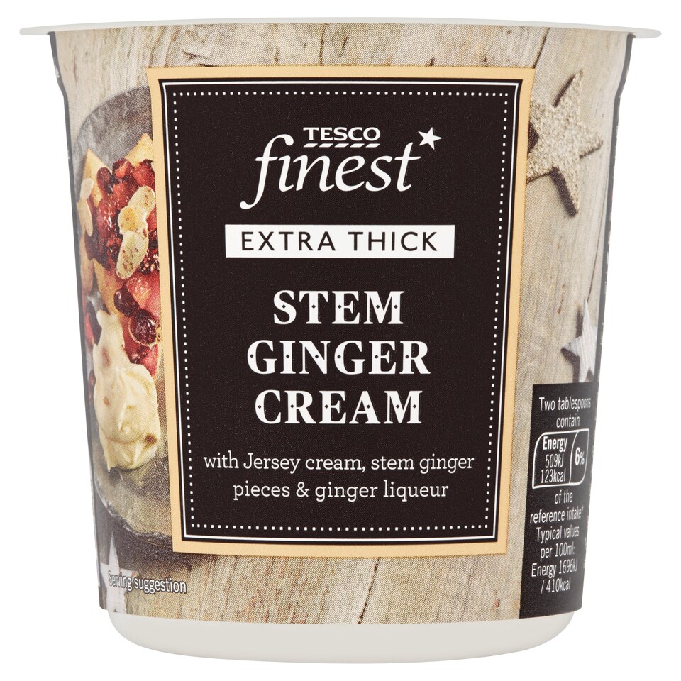 Tesco Finest* Stem Ginger Extra Thick Cream 250Ml
