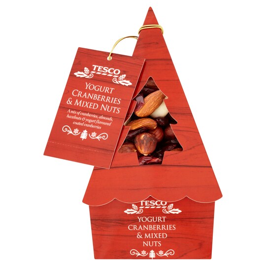 T. YOG C/BERRY & MIXED NUTS XMAS TREE 125g Tesco Groceries