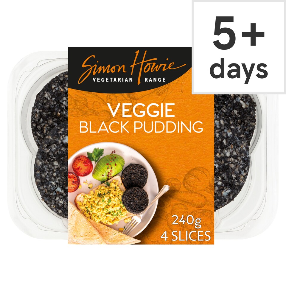 Simon Howie Veggie Black Pudding 240G Tesco Groceries