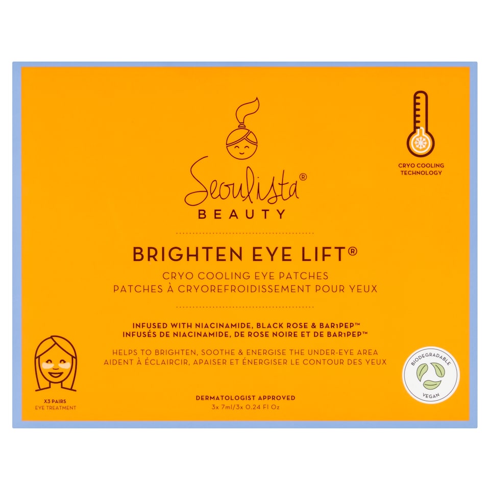 Seoulista Beauty Brighten Eye Lift Cryo Cooling Eye Patches 3 x 7ml