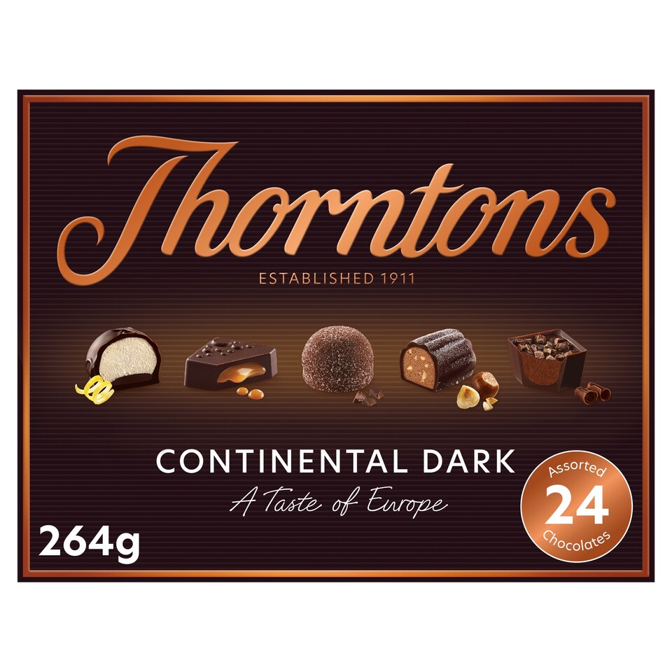 Thorntons Continental Dark Selection Boxed Chocolate 264G