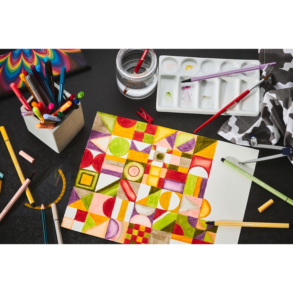image 1 of Stabilo 68 Arty Assorted Colour Pens 25 Pack