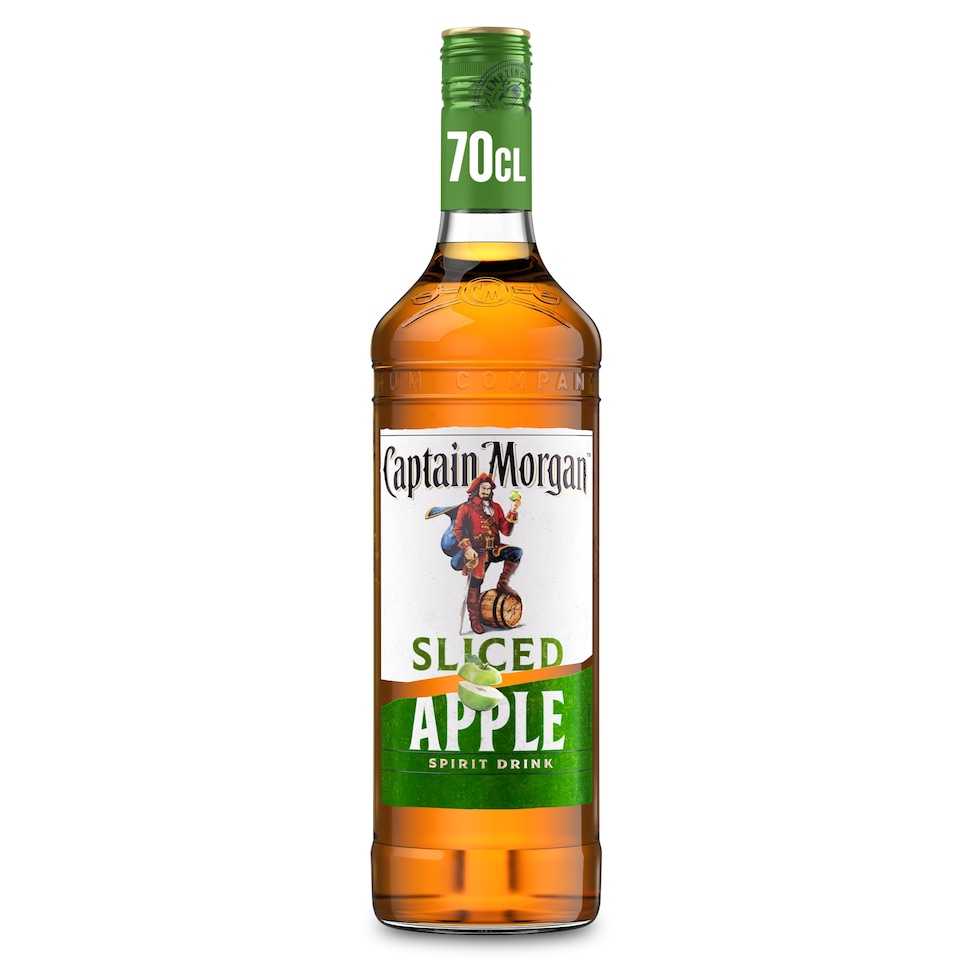 image 1 of Captain Morgan Sliced Apple Spiced Rum Based Spirit Bottle 25% 70Cl