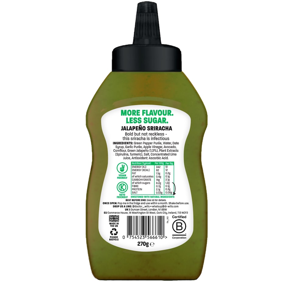 image 1 of Dr. Will's Jalapeno Hot Sauce 270g