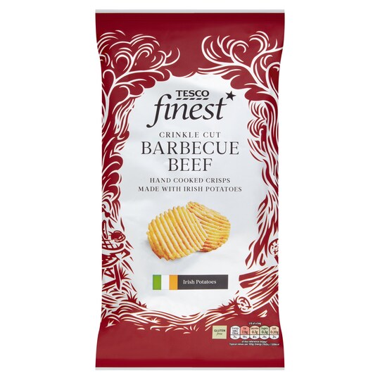 Tesco Finest* Crinkle Cut Bbq Beef Crisps 150G