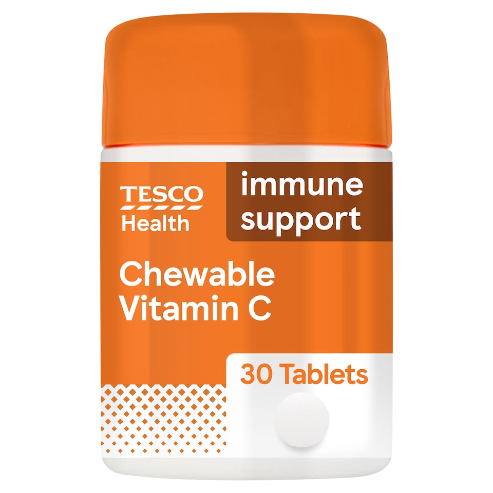 Tesco Health Chewable Vitamin C Orange Tablets 200Mg 30s