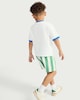 image 3 of F&F Boys 2-Piece Saint Lucia Slogan T-Shirt and Striped Shorts Set in White