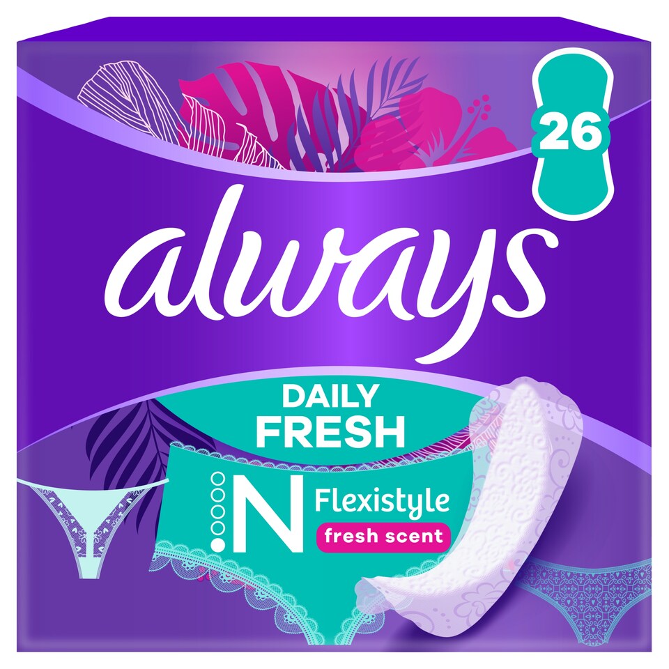 image 1 of Always Dailies Slim Multiform Fresh Panty Liners 26