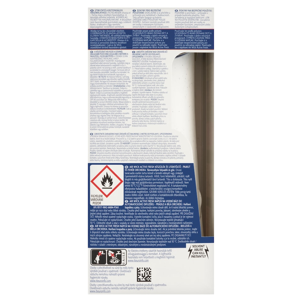 image 1 of Air Wick Active Fresh Automatic Diffuser and Water-Based Refill Linen and White Orchid 228ml