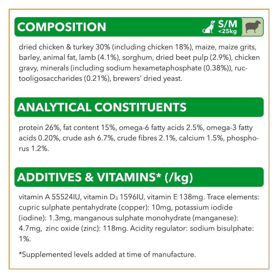 image 1 of IAMS Small/ Medium Dry Dog Food with Lamb 2kg