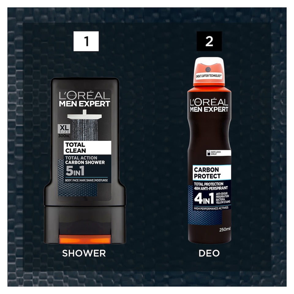 image 1 of L'Oreal Men Expert Total Clean Shower Gel 400Ml