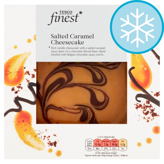 Tesco Finest Salted Caramel Cheesecake 406G Tesco Groceries