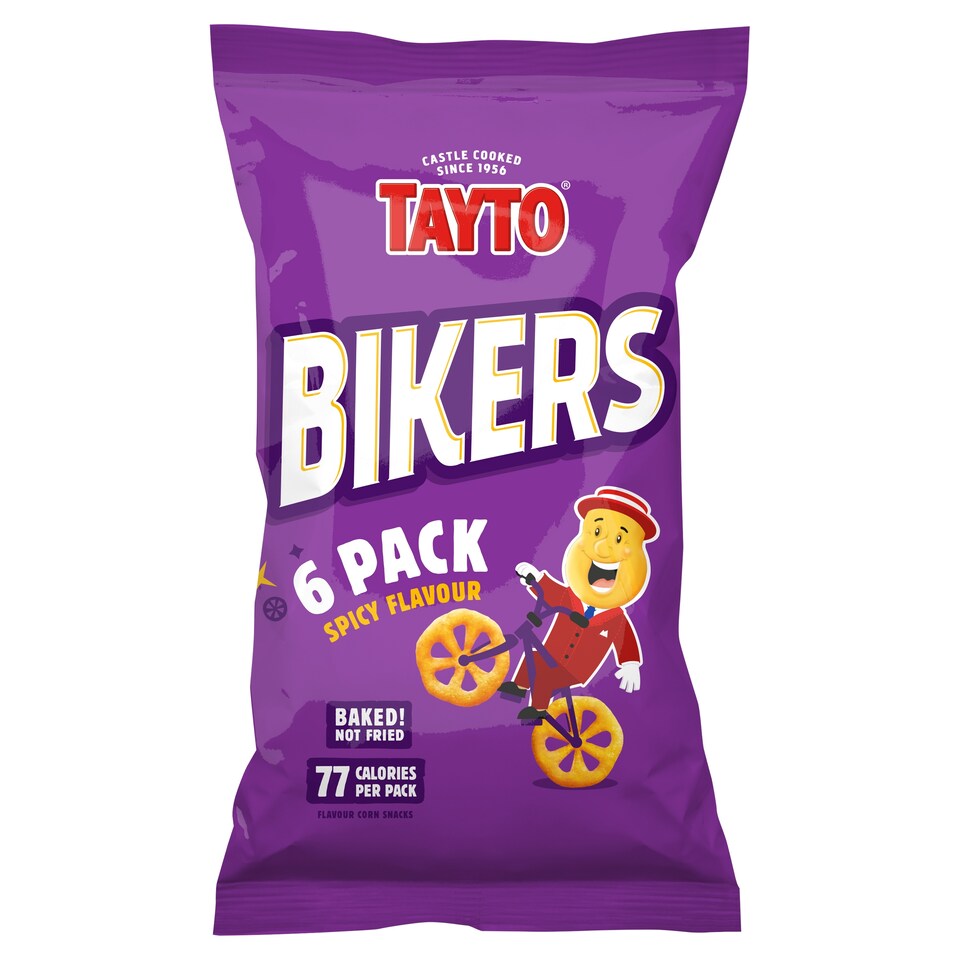Tayto Bikers Spicy Flavour Corn Snacks 6X16g