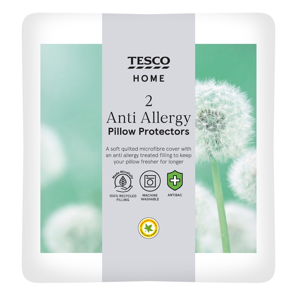 Tesco Anti Allergy Pillow Protector Pair