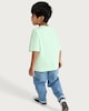 image 3 of F&F Boys Pure Cotton Pocket Front Short Sleeved T-Shirt in Lime