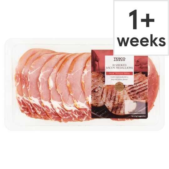 Tesco Smoked Bacon Medallions 300G Tesco Groceries