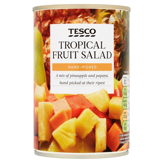 Tesco Tropical Fruit Salad In Syrup 425G Tesco Groceries