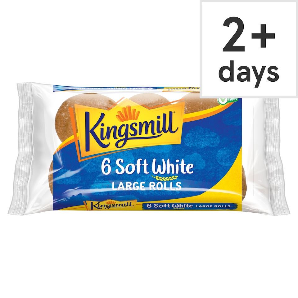 KINGSMILL LARGE SOFT WHITE ROLLS 6 PACK